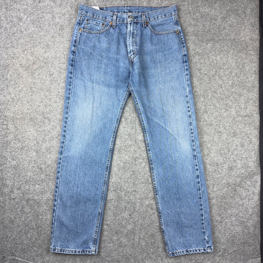 Levi's 505 Jeans Mens 33x32 Medium Wash Blue Regular Fit Straight Leg Denim